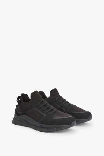 Calvin Klein Low Top Lace Up Black Trainers