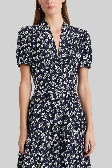 Ralph lauren clearance navy floral dress