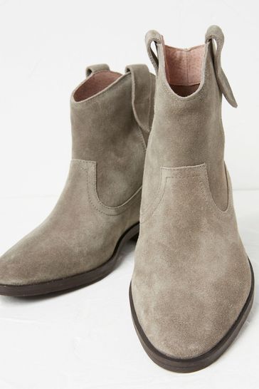 Grey suede new arrivals booties