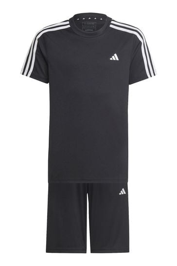 Buy adidas Black Sportswear Train Essentials Aeroready 3-Stripes Regular-Fit  Training Set from Next USA