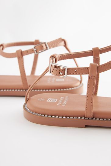 Nude sandals hot sale flats