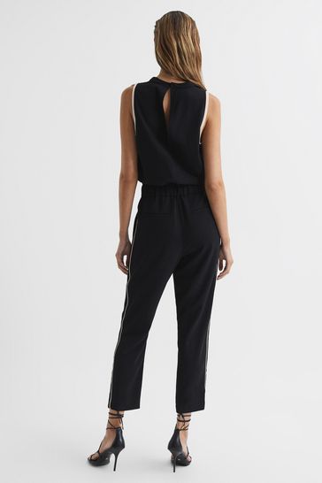 Side stripe jumpsuit sales