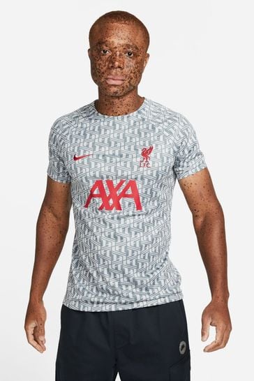 Buy Nike Grey White Liverpool FC Pre match T Shirt from Next Ireland