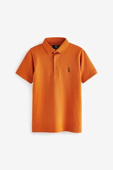 Buy Burnt Orange Short Sleeve Polo Shirt 3 16yrs from Next