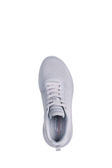 Skechers grey womens trainers sales