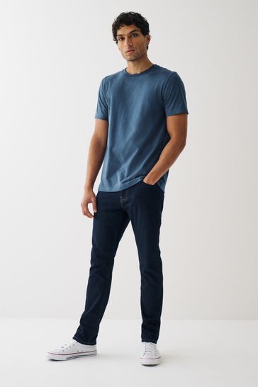 Black Slate Grey Marl White Navy Blue T Shirts 6 Pack