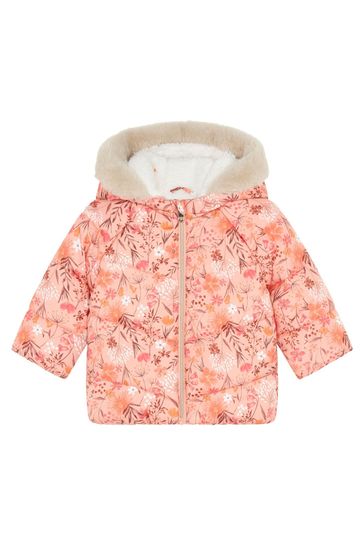 F&F Pink Floral Padded Coat
