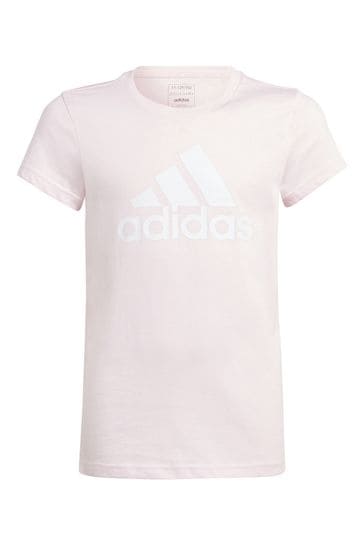 Buy adidas T-Shirt Next Sportswear from Logo Big Luxembourg Cotton Essentials Pink