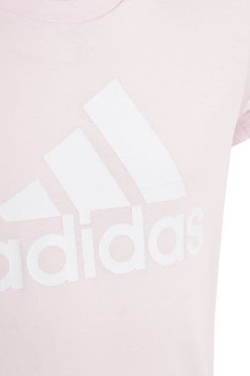 Buy adidas Pink Sportswear from Big Essentials USA Next Logo Cotton T-Shirt