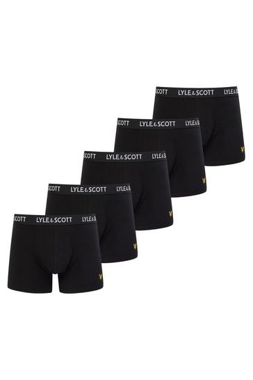 Lyle & Scott Miller Underwear Black Trunks 5 Pack