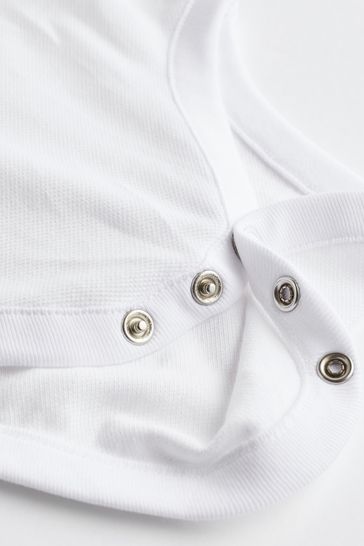White baby polo shirt bodysuit on sale