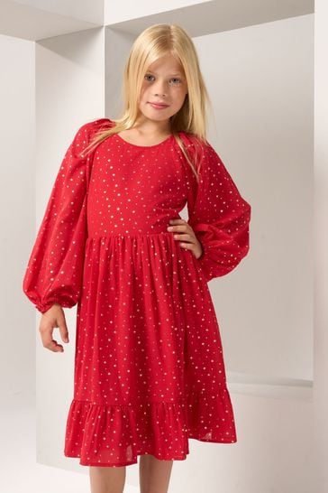 Girls red discount occasion dress