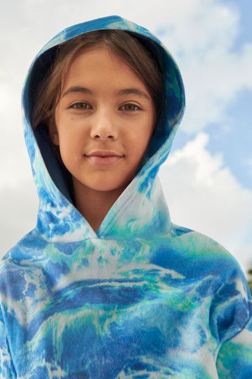 Tie dye outlet poncho hoodie