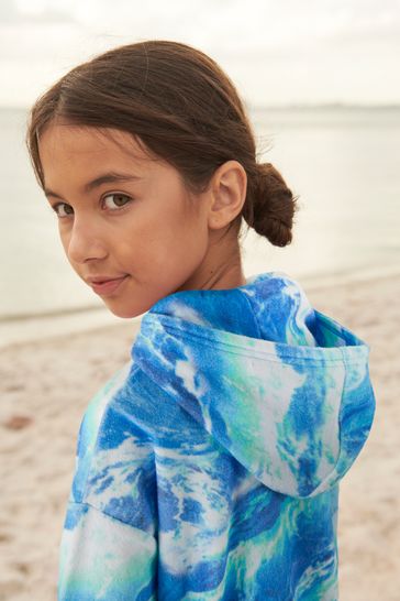 Tie dye cheap poncho hoodie