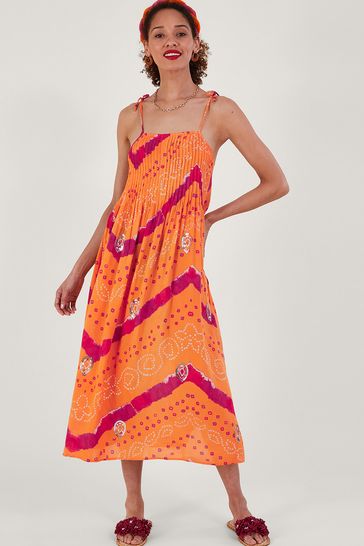 Monsoon orange dress discount