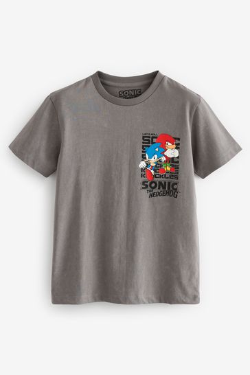 Grey Licensed Sonic T-Shirt (3-16yrs)
