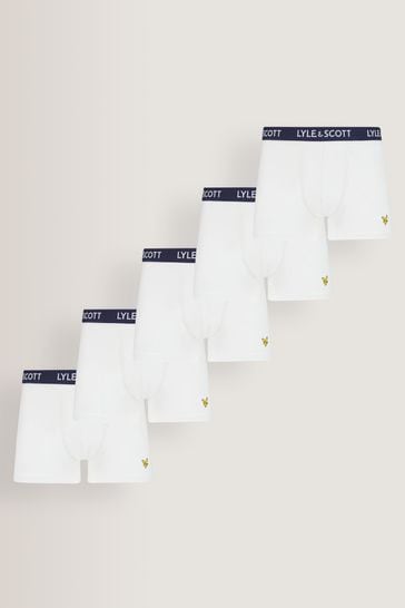 Lyle & Scott Miller Underwear White Trunks 5 Pack