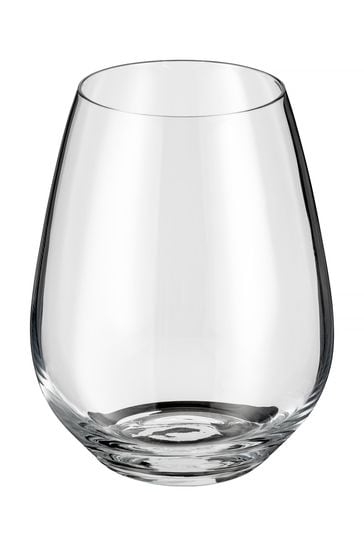 Judge 4 Pack Clear Crystalline 400ml Stemless Wine Glasses