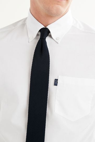 Blue Navy Slim Knitted Tie