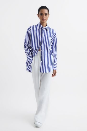 Blue and white shirt on sale womens