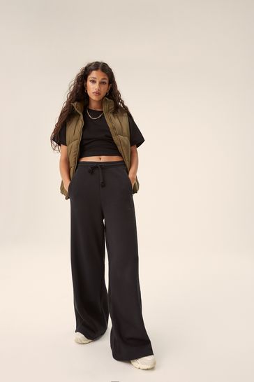 Buy adidas Black Sportswear All Szn Fleece Wide Joggers from Next
