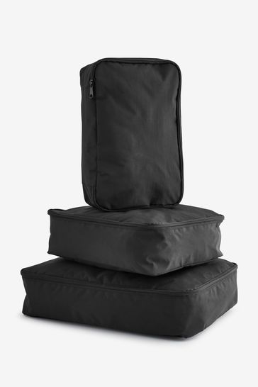 Black 3 Piece Travel Storage Bags