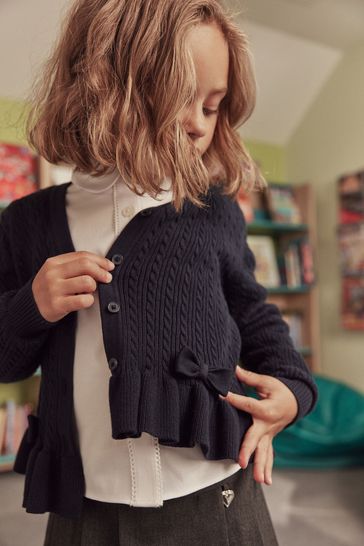 Girls outlet navy cardigan