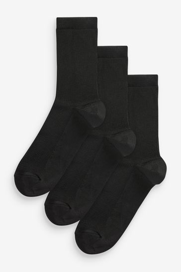 Black Ankle Socks 3 Pack