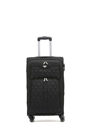 Flight Knight Medium Softcase Lightweight Check-In Suitcase With 4 Wheels