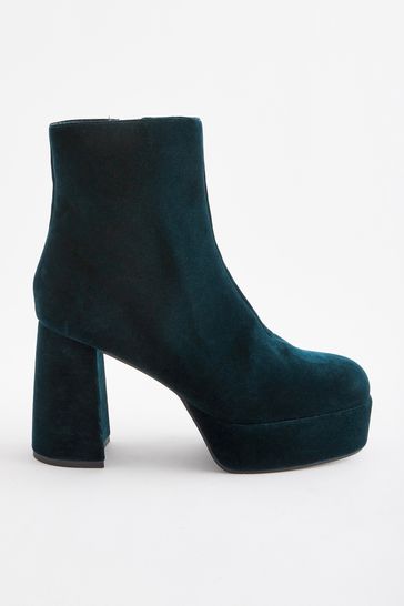 Blue velvet boots uk online