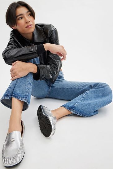 Buy COACH Silver Ronnie Leather Loafers from Next Saudi Arabia