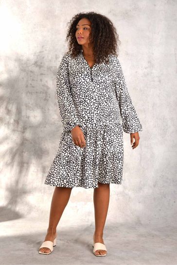 Leopard print hot sale zip dress