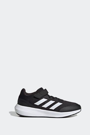 adidas Black/White Sportswear Runfalcon 3.0 Elastic Lace Top Strap Trainers