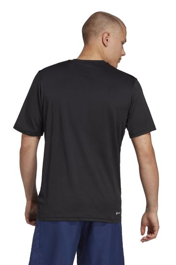 Buy adidas Black Train Stretch PERFORMANCE Training Next USA T-Shirt Essentials from