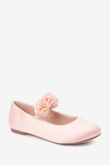 Pink Wide Fit G Stain Resistant Corsage Flower Occasion Shoes