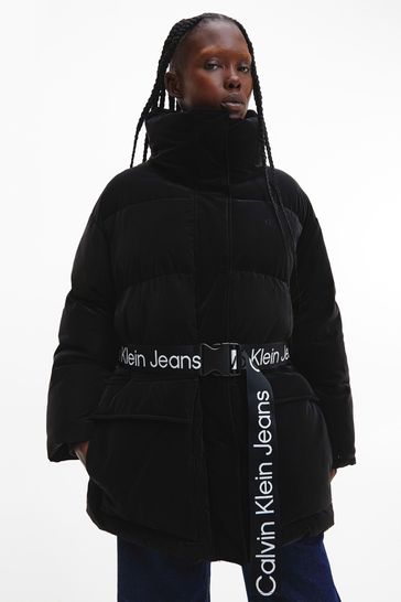 Calvin klein top belted puffer coat