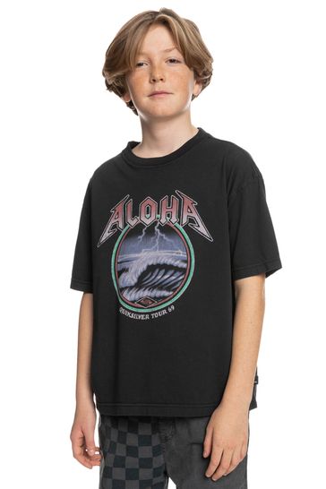 Quiksilver Boys Rock Waves Black T-Shirt
