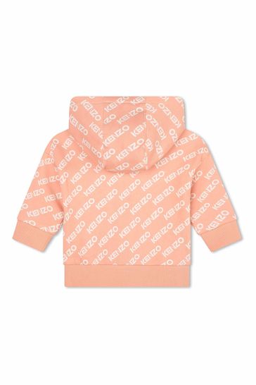 Buy KENZO KIDS Baby Pink All Over Logo Hooded Tracksuit from Next