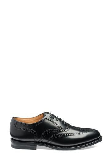 Loake 302Brg Black Polished Leather Brogue Oxford Shoes