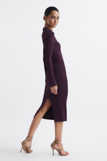 Purple collared dress online