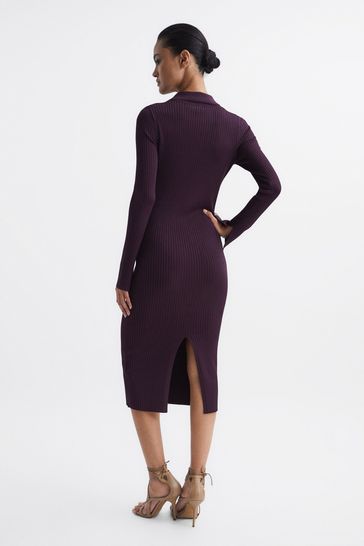 Purple collared dress sale