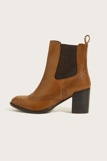 Heeled brogue boots hotsell