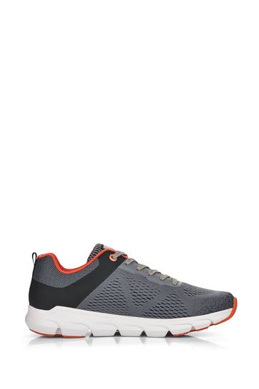 Rieker Mens Grey Evolution 01 Lace-up Trainers