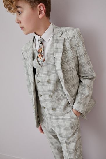 Grey Check Jacket Skinny Fit Suit (12mths-16yrs)