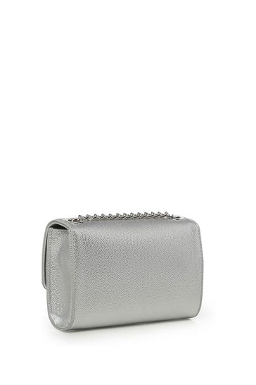 Valentino Bags Divina foldover tassel detail cross body bag in silver