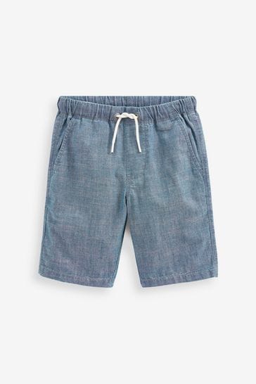 Mid Blue Pull-On Shorts (3-16yrs)