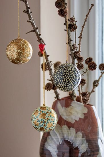 Bloomingville Set of 3 Brown Mia Hanging Decorations