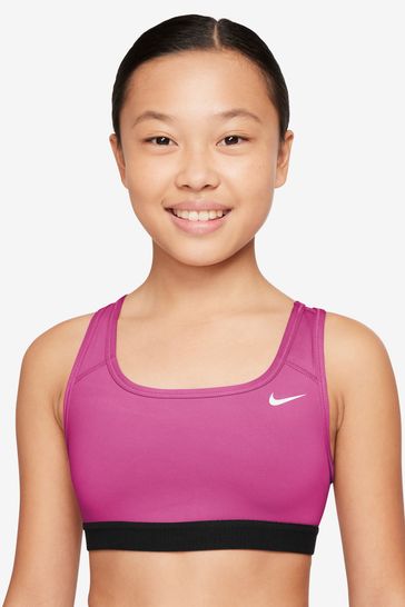 Nike Fushsia Pink Performance Pro Medium Support Swoosh Bra