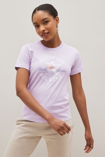 Converse Lilac Purple Logo T-Shirt