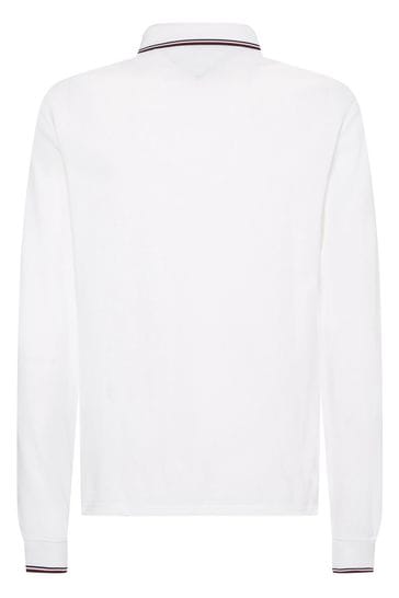 Tommy hilfiger white shop long sleeve polo